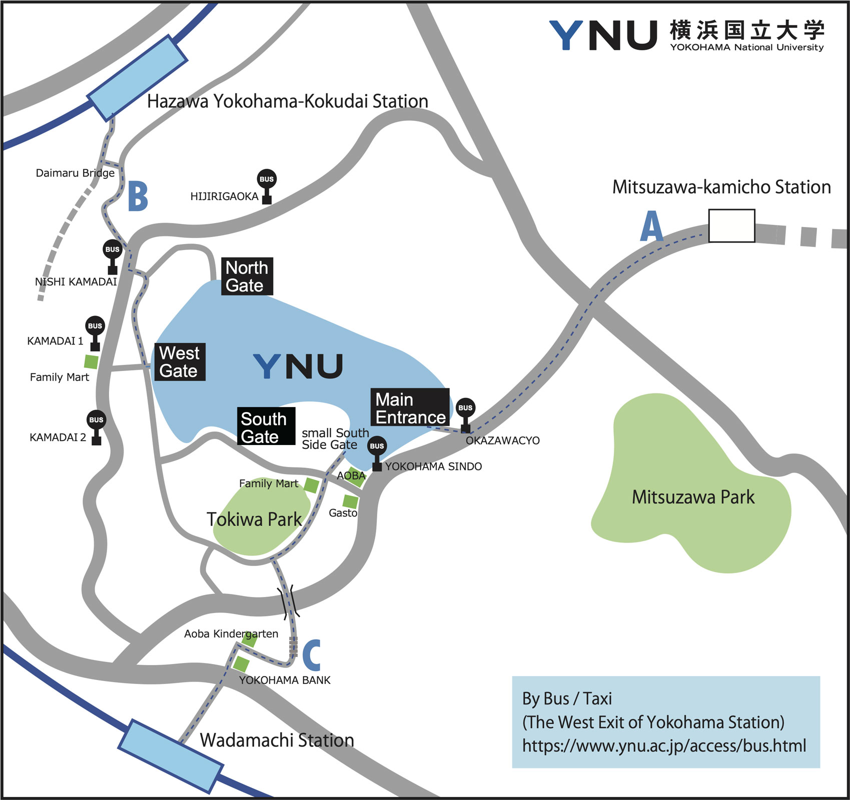 Access map from stations